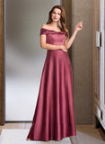 Ashlyn A-Line Off-the-Shoulder Floor-Length Bridesmaid Dress With Split Front STKP0012845