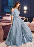 Sophia A-Line High Neck Floor-Length Bridesmaid Dress STKP0012919