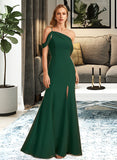 Laura Trumpet/Mermaid One-Shoulder Floor-Length Bridesmaid Dress With Split Front STKP0012921