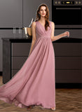 Makenzie A-Line Floor-Length Bridesmaid Dress STKP0012922