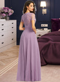 Mariana A-Line Scoop Neck Floor-Length Bridesmaid Dress STKP0012952