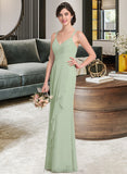 Juliet A-line Sweetheart Floor-Length Chiffon Bridesmaid Dress With Cascading Ruffles STKP0012957