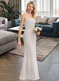 Hilary Sheath/Column Square Neckline Floor-Length Chiffon Bridesmaid Dress STKP0012979