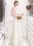 Tatum A-Line Scoop Neck Floor-Length Chiffon Bridesmaid Dress With Cascading Ruffles STKP0012999