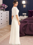 Mareli A-Line V-neck Floor-Length Bridesmaid Dress With Split Front STKP0013015