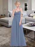 Valentina A-line Sweetheart Floor-Length Chiffon Bridesmaid Dress With Ruffle STKP0013020