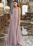 Lillianna A-Line Strapless Floor-Length Bridesmaid Dress With Split Front STKP0013084