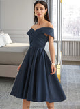 Janae A-Line Off-the-Shoulder Knee-Length Bridesmaid Dress With Pockets STKP0013150