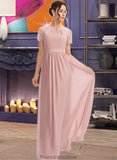 Bethany A-Line Floor-Length Bridesmaid Dress With Lace STKP0013151