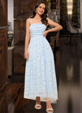 Silvia A-LineSquareNecklineAnkle-LengthBridesmaidDress#273653 STKP0013262