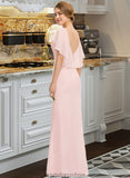 Jacqueline A-Line Scoop Neck Floor-Length Chiffon Bridesmaid Dress With Cascading Ruffles STKP0013269