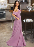 Fatima A-Line Scoop Neck Floor-Length Bridesmaid Dress With Pockets STKP0013287