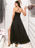 Paityn A-LineV-neckAnkle-LengthBridesmaidDressWithSequinsSplitFront#273658 STKP0013298