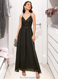 Paityn A-LineV-neckAnkle-LengthBridesmaidDressWithSequinsSplitFront#273658 STKP0013298