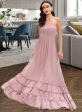 Hilary A-LineSquareNecklineFloor-LengthBridesmaidDress#273611 STKP0013300