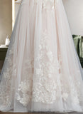 Renee Ball-Gown/Princess Sweetheart Sweep Train Tulle Wedding Dress STKP0013685