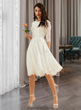 Gabriela A-Line Knee-Length Wedding Dress STKP0013699