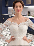 Ginny Ball-Gown/Princess Chapel Train Tulle Lace Wedding Dress STKP0013704