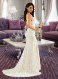 Louisa Trumpet/Mermaid V-neck Court Train Wedding Dress STKP0013725