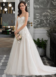 Paloma Ball-Gown/Princess Sweetheart Court Train Tulle Wedding Dress STKP0013732