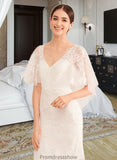 Margaret Trumpet/Mermaid V-neck Court Train Wedding Dress With Sash STKP0013744