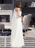 Jaidyn Sheath/Column One-Shoulder Floor-Length Stretch Crepe Wedding Dress STKP0013801