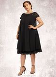 Selina Empire Scoop Neck Knee-Length Chiffon Mother of the Bride Dress With Beading Sequins STK126P0014537