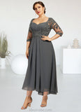 Karma A-Line Sweetheart Asymmetrical Chiffon Lace Mother of the Bride Dress With Beading Sequins STK126P0014579