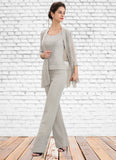 Eden Jumpsuit/Pantsuit Scoop Neck Floor-Length Chiffon Lace Mother of the Bride Dress STK126P0014632