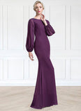 Linda Trumpet/Mermaid Scoop Neck Floor-Length Chiffon Mother of the Bride Dress With Beading Sequins STK126P0014748