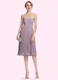 Aaliyah A-Line Sweetheart Knee-Length Chiffon Mother of the Bride Dress With Pleated STK126P0014823