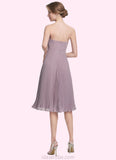 Aaliyah A-Line Sweetheart Knee-Length Chiffon Mother of the Bride Dress With Pleated STK126P0014823