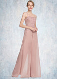 Meghan Jumpsuit/Pantsuit Square Neckline Floor-Length Chiffon Lace Mother of the Bride Dress STK126P0014828