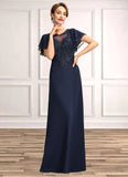 Gabriella A-Line Scoop Neck Floor-Length Chiffon Lace Mother of the Bride Dress With Sequins STK126P0014857