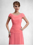 Angelica A-Line Scoop Neck Floor-Length Chiffon Mother of the Bride Dress With Ruffle Beading STK126P0014872