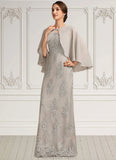 Viola A-Line Square Neckline Floor-Length Lace Mother of the Bride Dress STK126P0014889