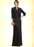 Ashlynn Sheath/Column Square Neckline Floor-Length Chiffon Mother of the Bride Dress STK126P0014893