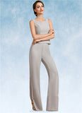 Anabel Jumpsuit/Pantsuit Square Neckline Floor-Length Chiffon Mother of the Bride Dress STK126P0014900