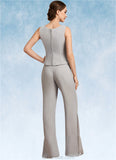 Anabel Jumpsuit/Pantsuit Square Neckline Floor-Length Chiffon Mother of the Bride Dress STK126P0014900