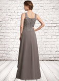 Addison A-Line Square Neckline Floor-Length Chiffon Lace Mother of the Bride Dress STK126P0014904