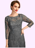 Hanna A-Line Scoop Neck Floor-Length Lace Mother of the Bride Dress With Sequins STK126P0014939