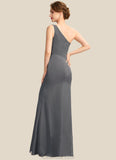 Roberta Sheath/Column One-Shoulder Floor-Length Chiffon Mother of the Bride Dress STK126P0014995