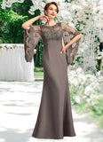 Madelyn Sheath/Column Scoop Neck Floor-Length Chiffon Lace Mother of the Bride Dress STK126P0014996