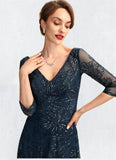 Paisley A-Line V-neck Floor-Length Lace Mother of the Bride Dress With Sequins STK126P0015015