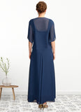 Jayla A-Line Square Neckline Asymmetrical Chiffon Lace Mother of the Bride Dress STK126P0015034