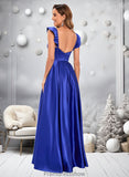 Lorelai Ball-Gown/Princess Sweetheart Floor-Length Satin Prom Dresses STKP0025859