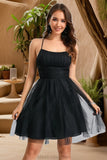 Norma A-line Scoop Short/Mini Tulle Homecoming Dress With Cascading Ruffles STKP0020479