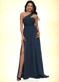 Skyla A-line Asymmetrical Sweep Train Chiffon Prom Dresses With Pleated STKP0022212