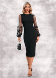 Baylee Scoop Elegant Sheath/Column Polyester Dresses STKP0022312