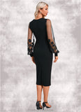 Baylee Scoop Elegant Sheath/Column Polyester Dresses STKP0022312